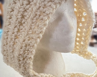 Crochet Women’s Pixie Hat: Handmade Woodland Gnome Hood