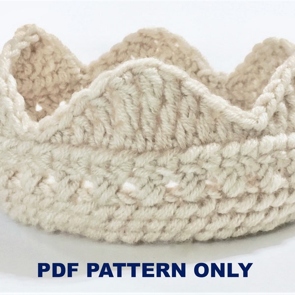 Patron de couronne au crochet - Téléchargement immédiat - PDF - Patron à télécharger - Patron de diadème au crochet - Diadème au crochet PDF - Crochet fait main