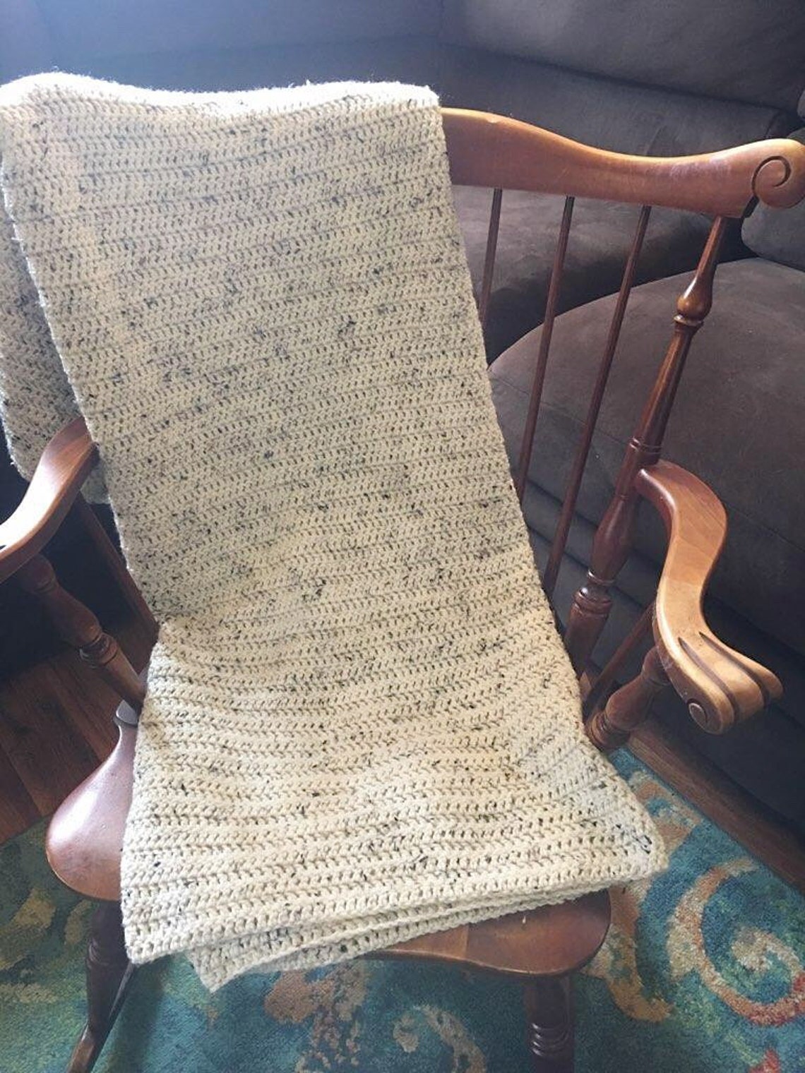 Crochet Afghan Very Large Size Queen/full Afghan Made to Etsy