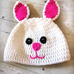 Crochet Bunny Hat - Easter Bunny Hat - Baby And Child Bunny Hat - Crochet Easter Hat- Made To Order