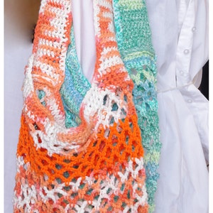 Crochet Market Bag - Farmers Market Bag - COLOR CHOICES - Reusable Grocery Bag - Beach Bag - Produce Bag - Swimming Bag - Mesh Bag