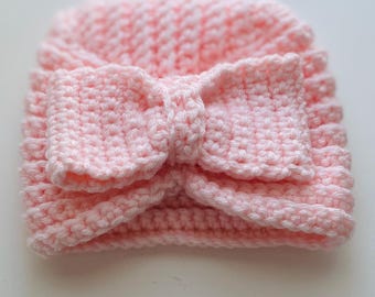 Crochet Baby Turban , Newborn Crochet Turban, Baby Turban , Crochet Beanie