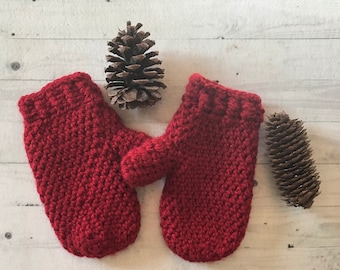 Bulky Crochet Mittens - Women's Mittens - Choose Your Color -  Chunky  Mittens - Bulky Mittens