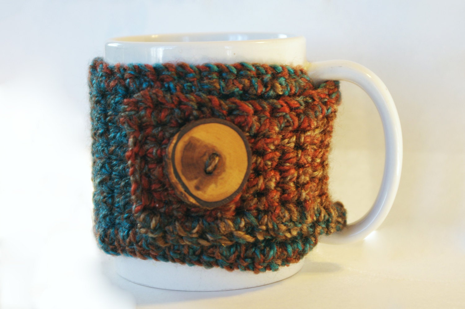 Crochet Tea Cup Cozy With Felt Tea Bag Tag Pick Your Color Etsy