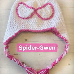 Crochet Baby Hat Spider Gwen Crochet Hat Spider Woman Spider Gwen Beanie Superhero Hat Crochet Beanie Back To School image 2