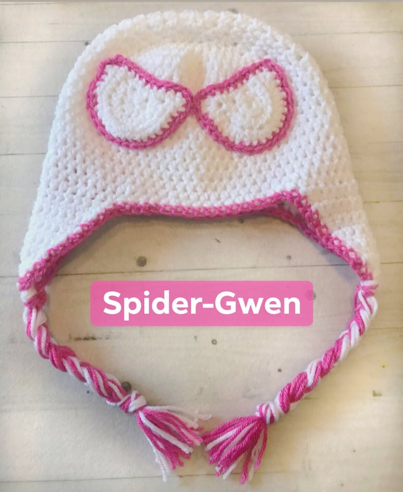 Crochet Baby Hat Spider Gwen Crochet Hat Spider Woman Spider Gwen Beanie Superhero Hat Crochet Beanie Back To School image 2