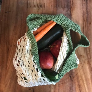 Crochet Market Bag - Farmers Market Bag - Cotton Tote - Beach Bag - Produce Bag - Swimming Bag - Mesh Bag- Reusable Grocery Bag