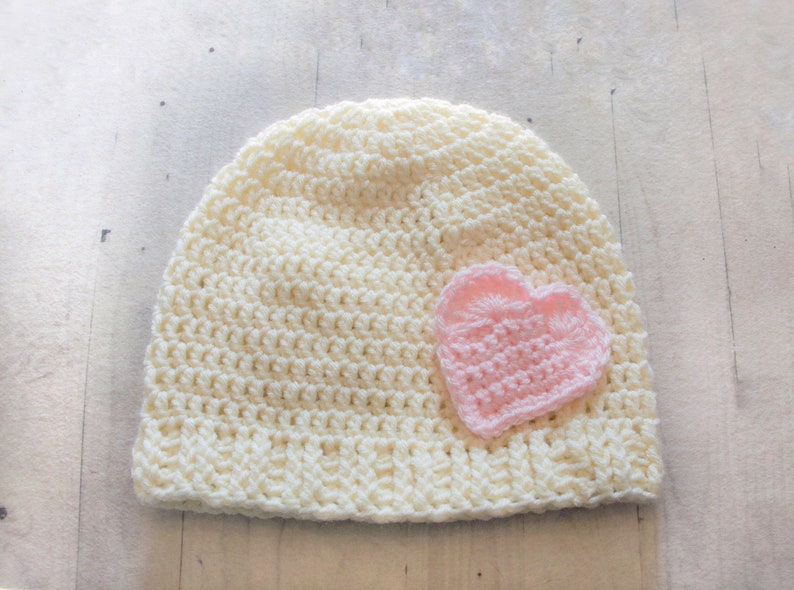 Crochet Valentine Heart Beanie Crochet Baby To Adult Hat Beanie Baby Heart Beanie Womens Heart Beanie Heart Hat Valentine Hat image 4