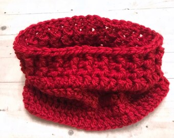 Bulky Crochet Cowl  - Choose Your Color - Infinity Cowl - Chunky Infinity Scarf - Neck Warmer Winter Fashion - Handmade Crochet