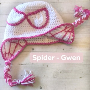 Crochet Baby Hat Spider Gwen Crochet Hat Spider Woman Spider Gwen Beanie Superhero Hat Crochet Beanie Back To School image 1