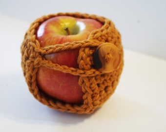 Back To School - Crochet Apple Cozy - Choose Your Color - Cotton Cozy  - Teacher Gift - Back To School - Stocking Stuffer - Gift For Mom