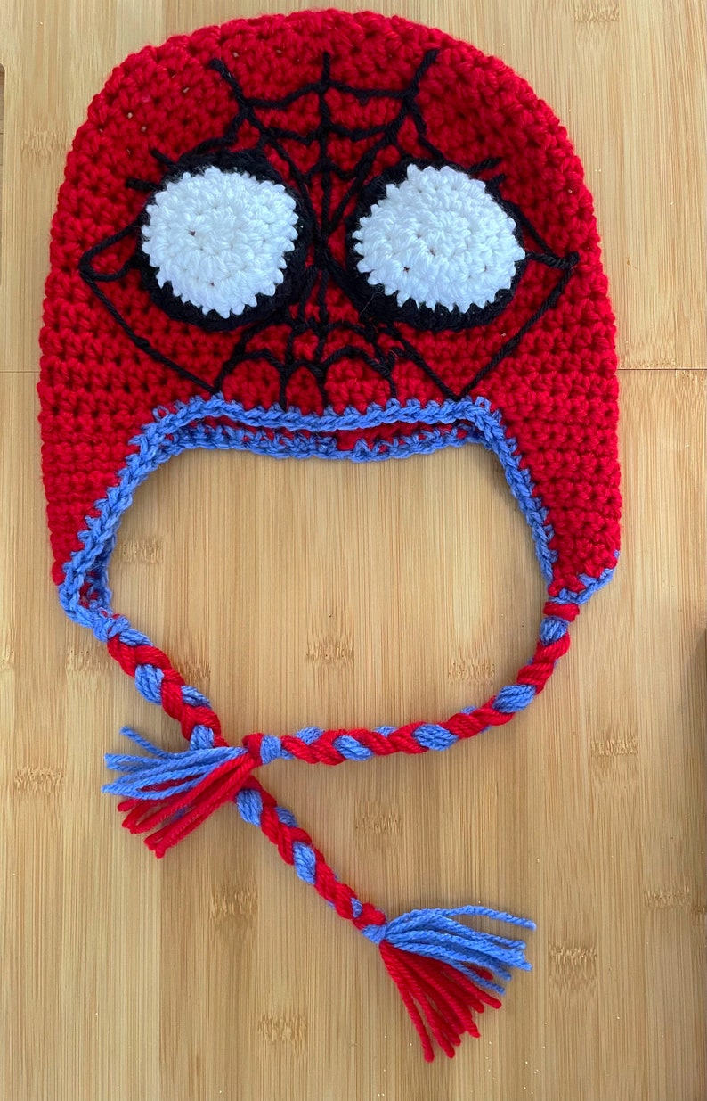 Crochet Mayday Parker Beanie Hat Mayday Parker Crochet Hat Spiderman Beanie Superhero Hat Crochet Beanie image 1