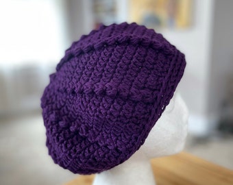 Crochet Beret: Women's Acrylic Hat - Made To Order