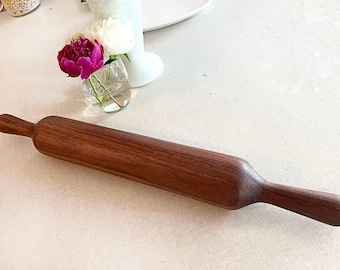 Handcrafted Solid Walnut Rolling Pin , Made To Order : Heirloom Kitchen Baking Tool