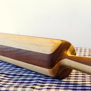 Handcrafted Maple And Walnut Rolling Pin - Wedding Gift - 20 Inchs Total Length -  Gift - Gift For Mom- Made To Order