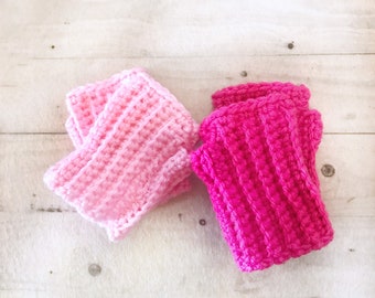 Crochet Baby Fingerless Mitts - Handmade To Order