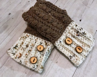 Crochet Malia Wrist Warmers - Fingerless Gloves - Crochet Wristers -  Texting Gloves - Adult sizes - Arm Warmers - Womens Mittens