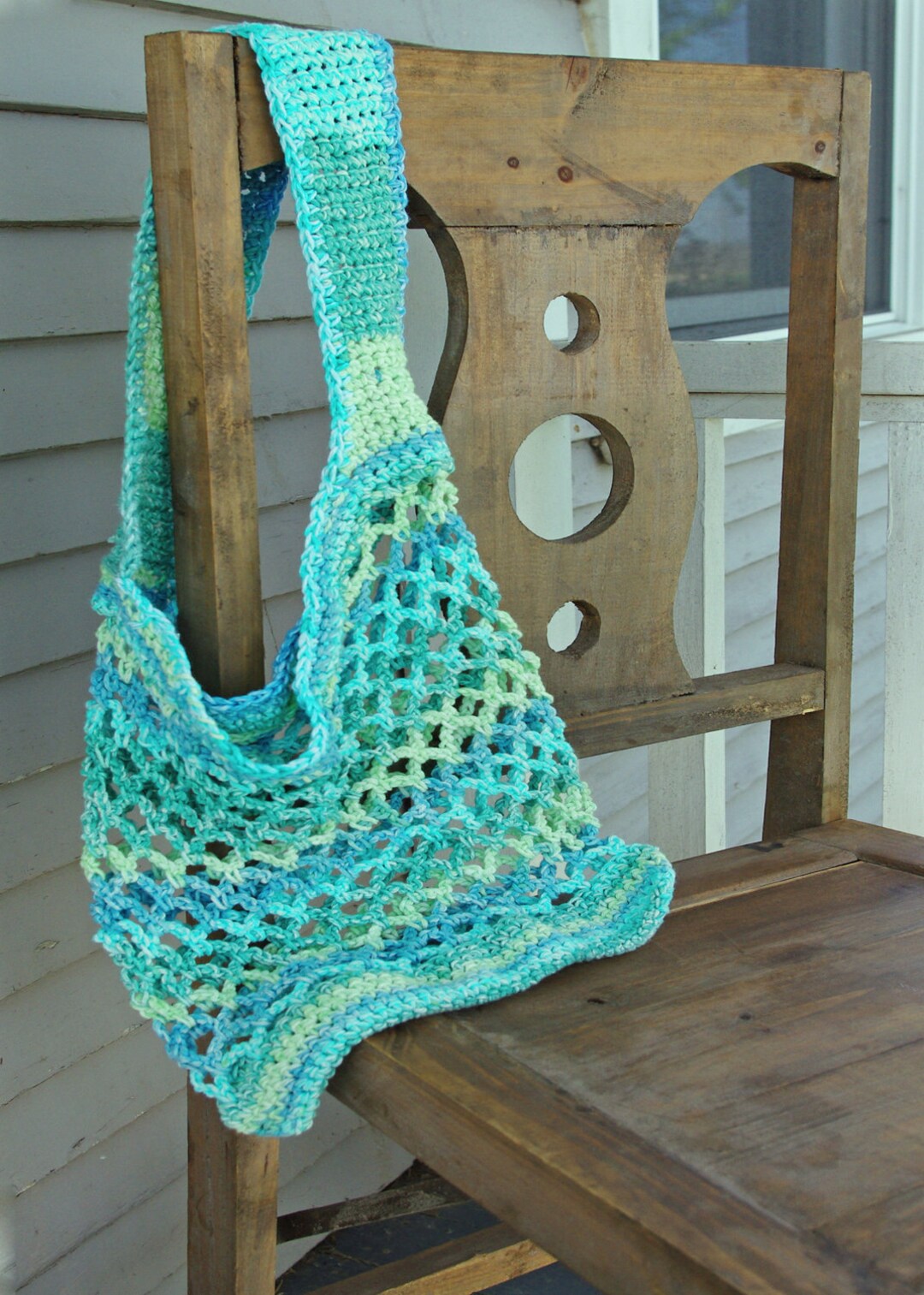 Crochet Market Bag - COLOR CHOICES AVAILABLE - Cotton Tote - Beach Bag ...