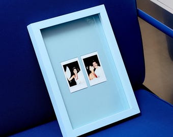 Custom Monochrome Polaroid Photo Frame (9x13"): Colorful Instax Frame / Choose Your Instax Photo Corner / Minimalist Gallery Wall