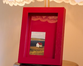 Custom Polaroid Photo Frame (6x8"): Monochrome Instax Frame / Choose Your Instax Photo Corner / Minimalist Gallery Wall