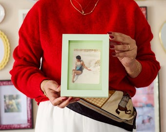 Custom Polaroid Photo Frame (6x8"): Monochrome Instax Frame / Choose Your Instax Photo Corner / Minimalist Gallery Wall