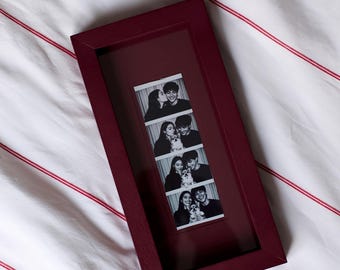 Custom Photobooth Strip Frame (5.5x11"), Personalized Photo Frame, Custom Mat Opening, Monochrome Picture Frame, Gallery Wall Decor