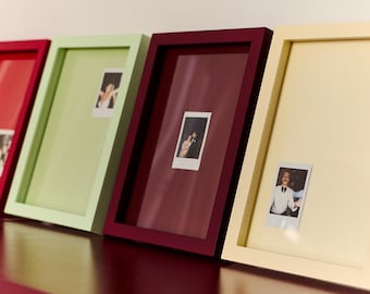 Colorful Polaroid Photo Frame (9x13"): Monochrome Instax Frame / Choose Your Instax Photo Corner / Minimalist Gallery Wall