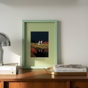 Marco de fotos monocromático personalizado (9x13) / Elija el color del marco y el tamaño de la abertura de la imagen / Marco de pared de galería