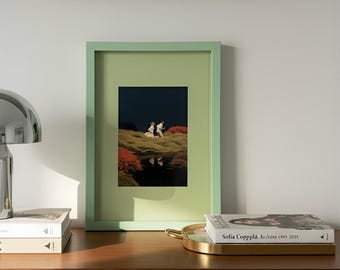 Cornice monocromatica personalizzata (9x13) / Scegli il colore della cornice e la dimensione dell'apertura dell'immagine / Cornice da parete per galleria