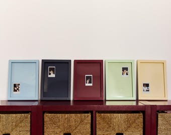 Monochrome Polaroid Photo Frame (9x13"): Colorful Instax Frame / Choose Your Instax Photo Corner / Minimalist Gallery Wall