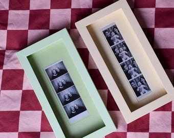 Custom Photobooth Strip Frame (5.5x11"), Personalized Photo Frame, Custom Mat Opening, Monochrome Picture Frame, Gallery Wall Decor