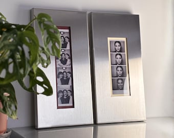 Stainless Steel Photobooth Frame, Metal Picture Frame, Custom Photo Strip Frame, Minimalist Wall Decor, Wedding Gift
