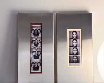 Stainless Steel Photobooth Frame, Metal Picture Frame, Custom Photo Strip Frame, Minimalist Wall Decor, Wedding Gift
