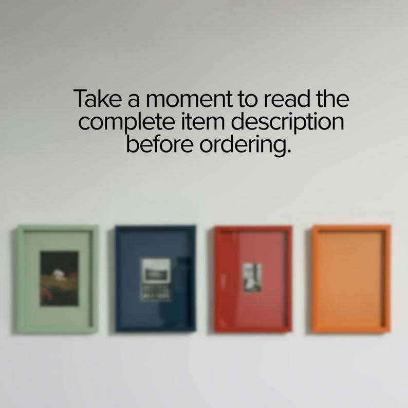 A modern monochrome picture frame available in 12 color options, displayed as framed wall art in a contemporary home interior. This handmade 9x13 personalised photo frame features a custom frame design with an off-center opening ideal for Polaroid prints, making it a versatile polaroid frame and family photo frame. Perfect for gallery wall styling, Christmas gift ideas, modern home decor, and adding a stylish accent above queen bed frame or king bed frame setups.