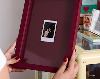 Colorful Picture Frame (9x13"): Monochrome Instax Frame / Choose Your Polaroid Photo Corner / Minimalist Gallery Wall