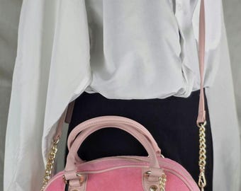 Juicy Couture Y2K Pink Crossbody Bag Velour Dome Satchel –  Crown Embroidery
