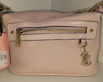 Quotnailed Fashion Cream Studded Shoulder Bag, Pink Strap And Gold Hardware