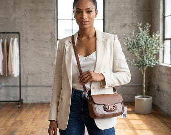 Fauxleather Evening Brown Anne Klein Crossbody Bag, 9.5 x 5.5 Inches, Adjustable Strap