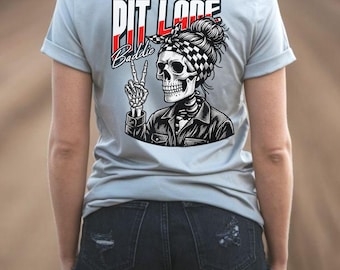 Pit Lane Baddie Unisex Heavy Cotton Tee-Womens graphic t shirt, womens racing t shirt, womens tees, mothers day, gifts for her
