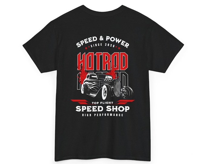 Speed & Power Unisex Heavy Cotton Tee-Mens Graphic T Shirt, Hotrod, Racing T Shirts for men, Racing Shirts