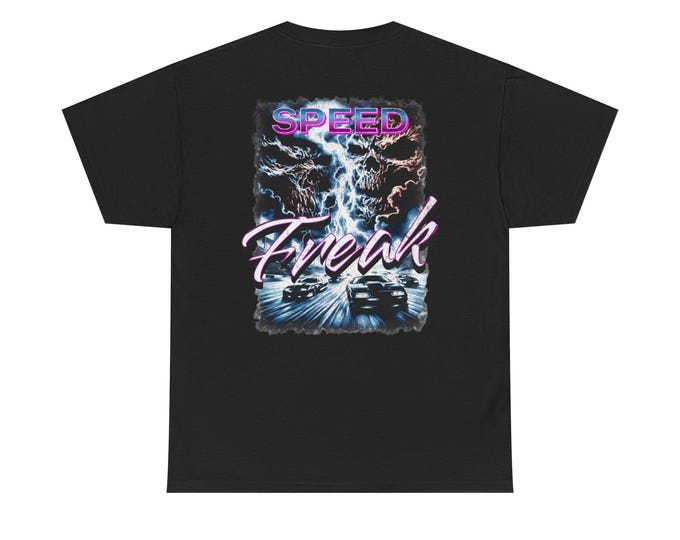 Speed Freak Unisex Heavy Cotton Tee-Street Racing Tees, Drag Racing T Shirts, Mens Graphic T Shirt