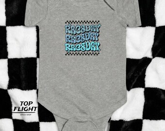 RaceDay Infant Fine Jersey Bodysuit-Baby Boy Race Day Onesie, Baby Boy Onesies, Racing Onesies, Racing baby Bodysuit