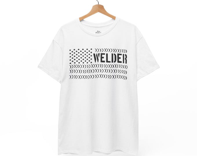 Welder Unisex Heavy Cotton Tee-Mens graphic welding t shirt, mens t shirt, blue collar, welder, mens graphic tees, fathers day