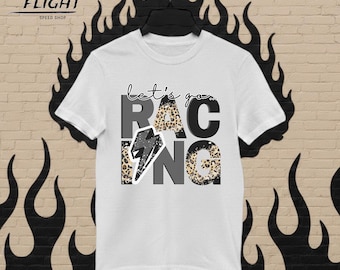 Let's Go Racing Leopard Unisex Racing T Shirt