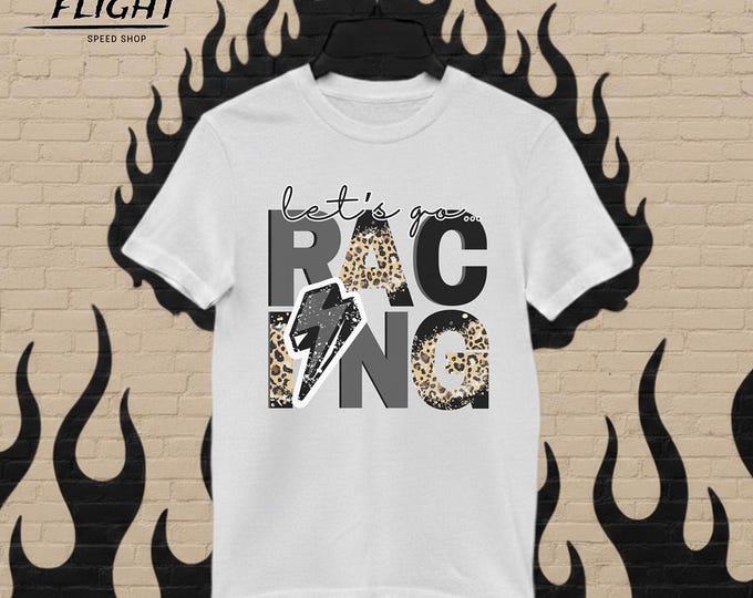 Let's Go Racing Leopard Unisex Racing T Shirt