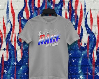 Born To Race Fueled By His Grace Kids Racing T shirt
