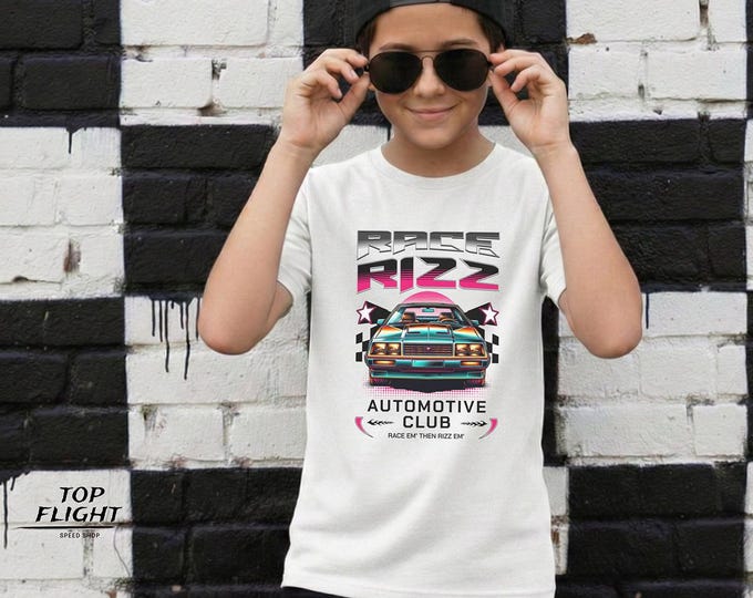 Race Rizz Automotive Club Kids Heavy Cotton™ Tee-Kids racing t shirt, kids racing, race car t shirt, racing gifts