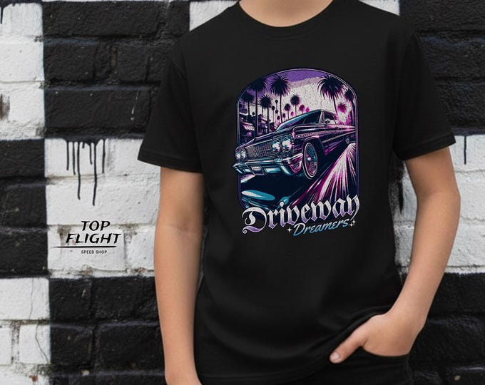 Driveway Dreamers Kids Heavy Cotton™ Tee-Kids Graphic Racing T Shirt, Racing T Shirts for kids, Boys Racing Tees,