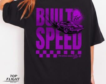 Built For Speed Unisex Heavy Cotton Tee-Womens Graphic T shirt, Womens Racing Tees, Womens T Shirts