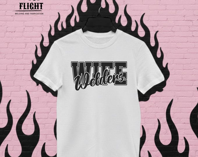 Welder's Wife Graphic Heavy Cotton Unisex Shirt-Blue collar wife t shirt